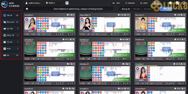 Hệ sinh thái trò chơi chất lượng tại sảnh Casino WM
