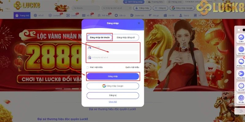 Hướng dẫn Newbie Luck8 thao tác cơ bản