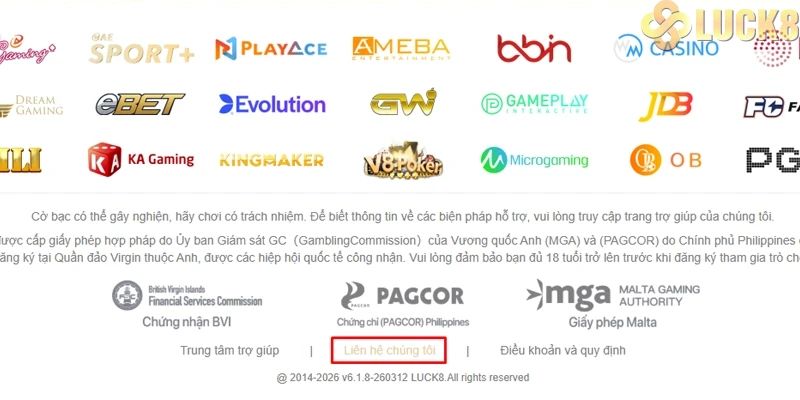 Hướng dẫn liên hệ nhà cái Luck8 từ A - Z