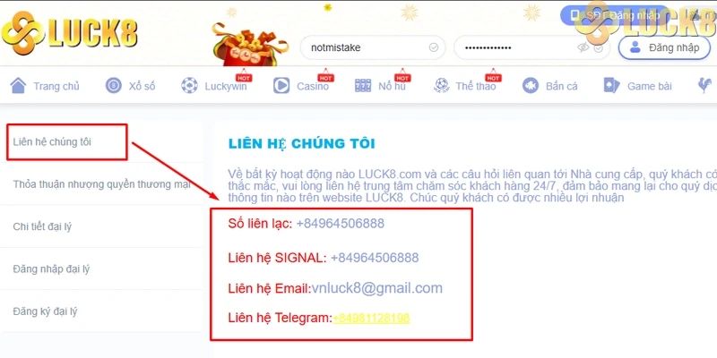 Tổng hợp kênh liên hệ Luck8 mới cập nhật 2026