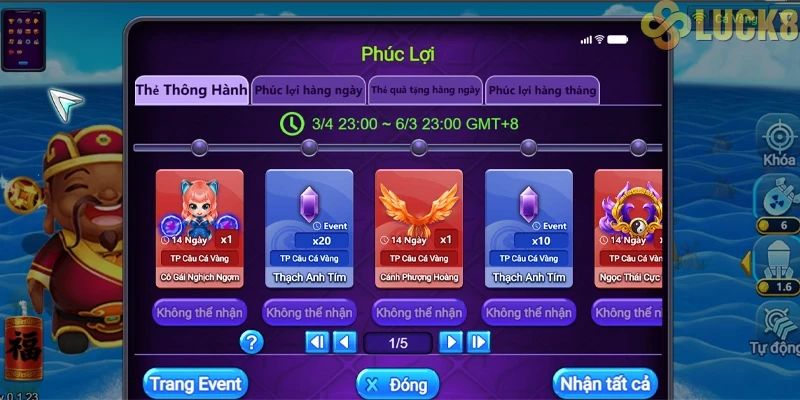 Tỷ lệ thưởng cá Boss tại Bắn Cá Fortune Luck8