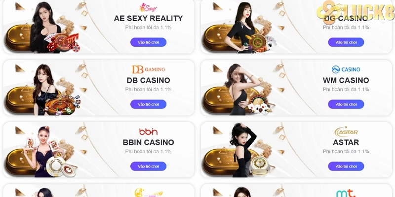 Danh sách nhà phát hành game Casino danh tiếng