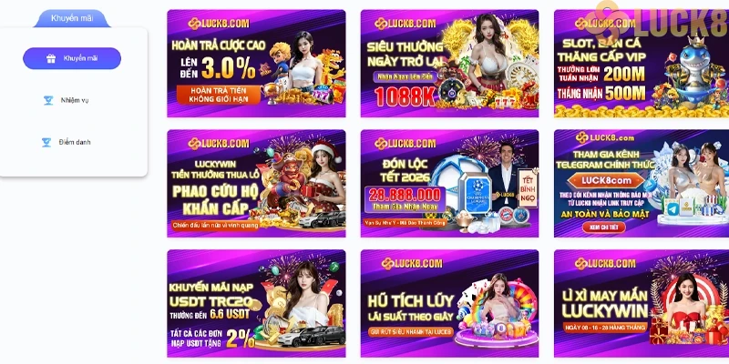 Khuyến mãi độc quyền hot nhất 2026 của Luck8 Khuyến mãi độc quyền hot nhất 2026 của Luck8
