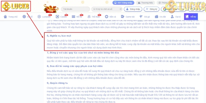Tầm quan trọng của quy định bảo mật Luck8 Tầm quan trọng của quy định bảo mật Luck8