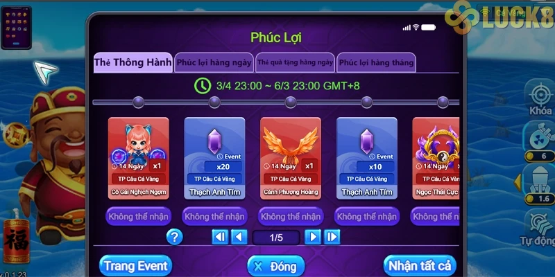 Tỷ lệ thưởng cá Boss tại Bắn Cá Fortune Luck8